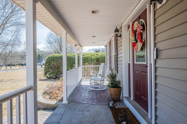 view of patio with covered porch