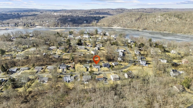 aerial view featuring a view of trees