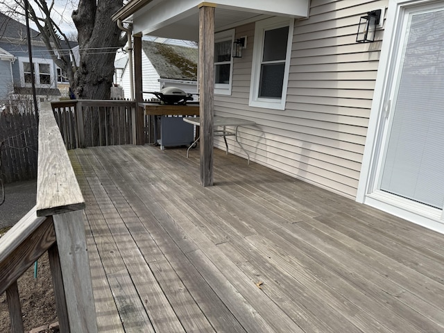 view of wooden terrace