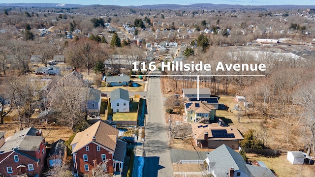 drone / aerial view featuring a residential view