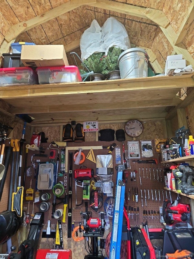 view of storage room