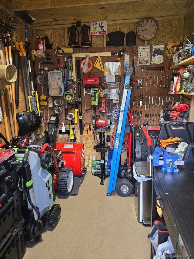 view of storage room