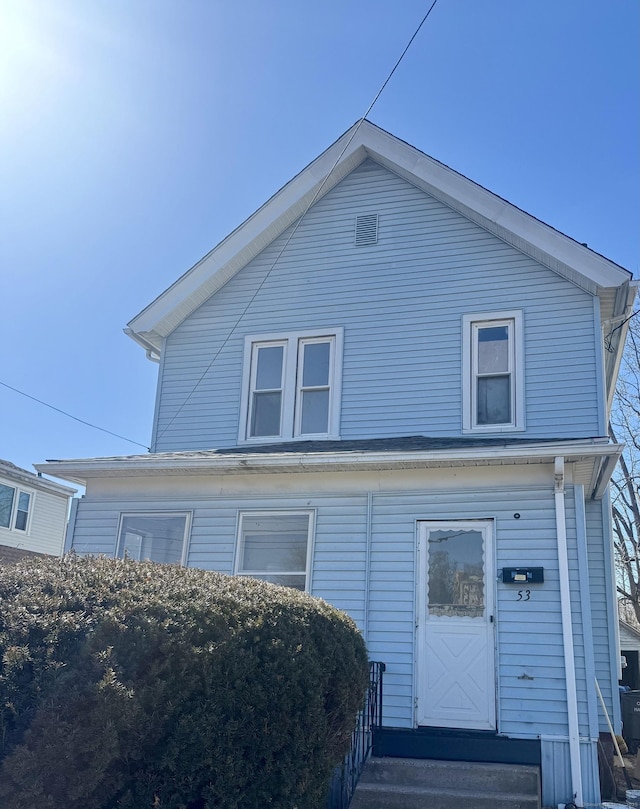 view of front of home featuring entry steps