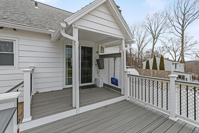 view of wooden deck