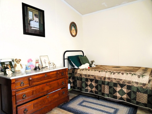 bedroom featuring ornamental molding