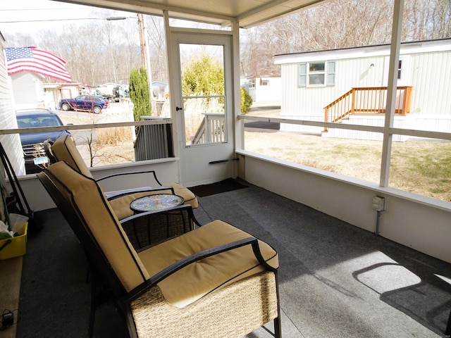 view of sunroom / solarium