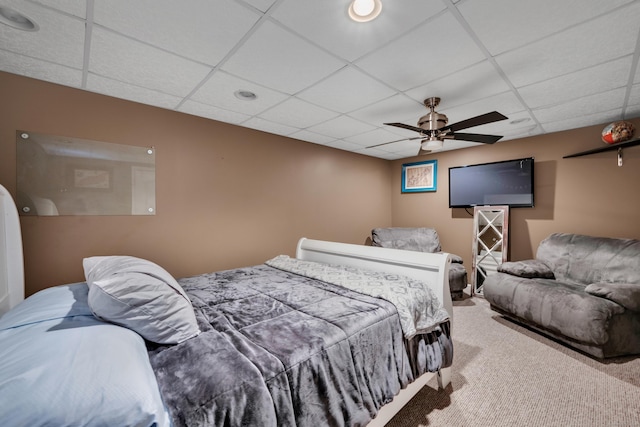 726 Maple St, Rocky Hill, CT 06067 - carpeted bedroom with a paneled ceiling and ceiling fan