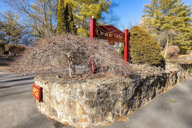 view of community sign