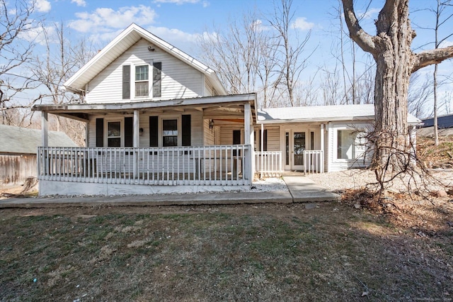 view of front of house with a porch