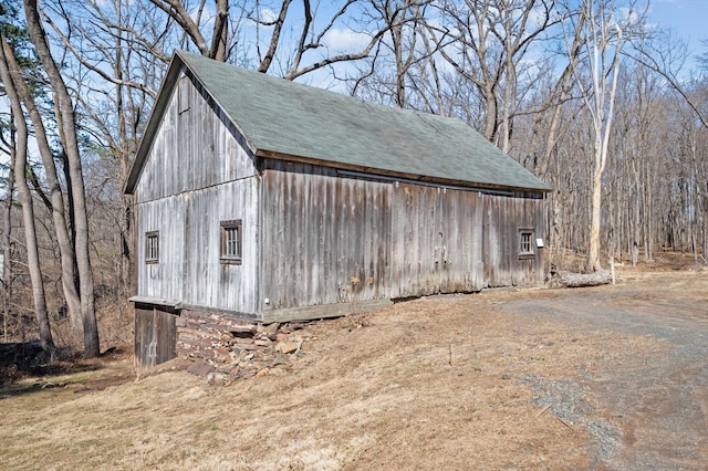 view of barn