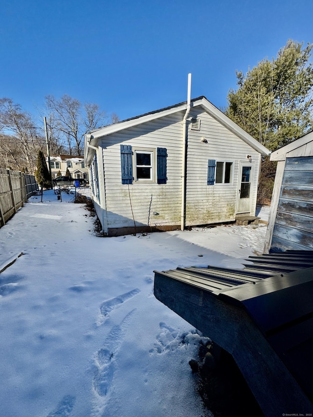 exterior space featuring fence