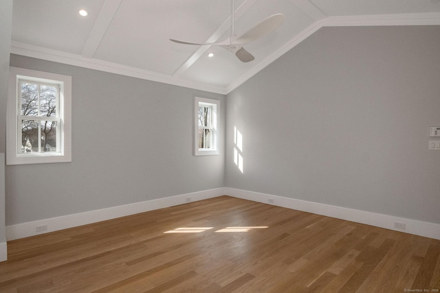 412 Tanner Marsh Rd, Guilford, CT 06437 - empty room with ceiling fan, light wood-type flooring, baseboards, and recessed lighting