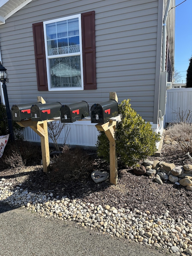 exterior details with fence