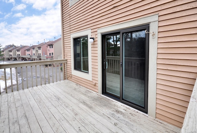 deck featuring a residential view