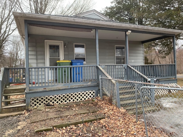 view of front of house with a porch