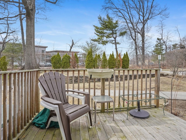 view of wooden deck