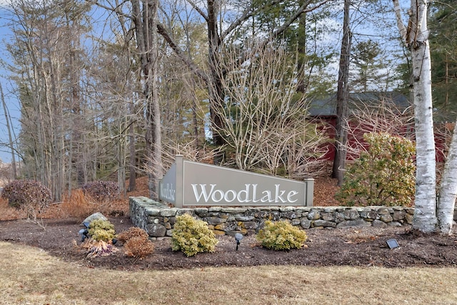 view of community sign