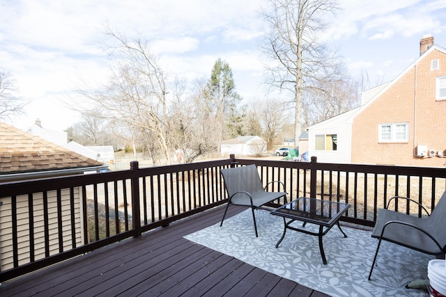 deck featuring a residential view