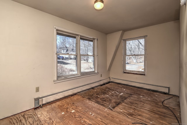 empty room with baseboard heating