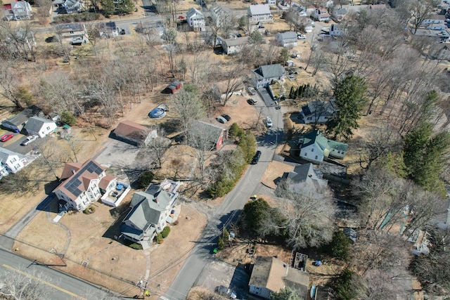 drone / aerial view with a residential view