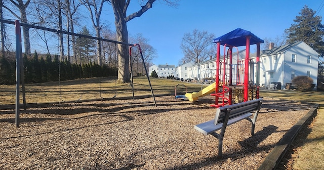 view of community jungle gym