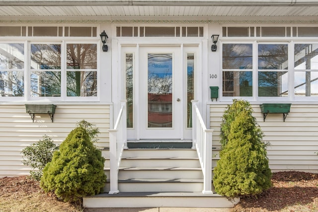 view of doorway to property