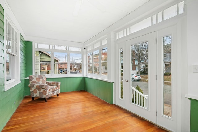 view of sunroom