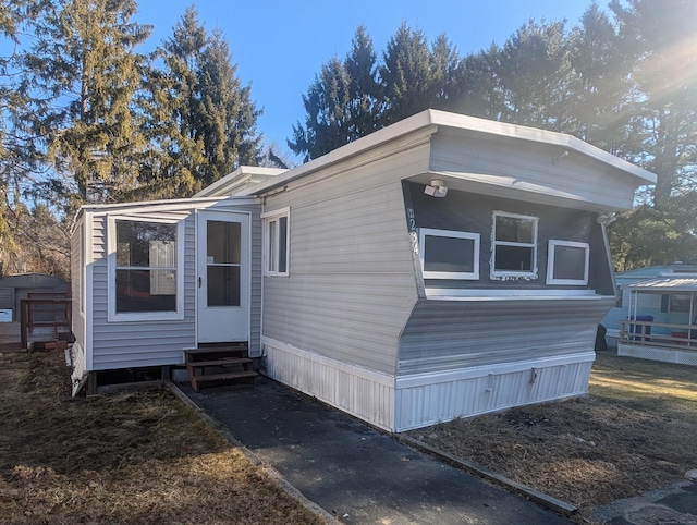 exterior space with entry steps