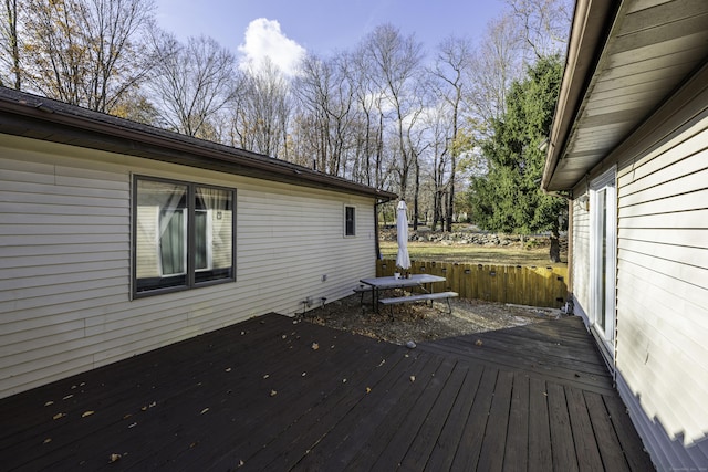 view of wooden deck