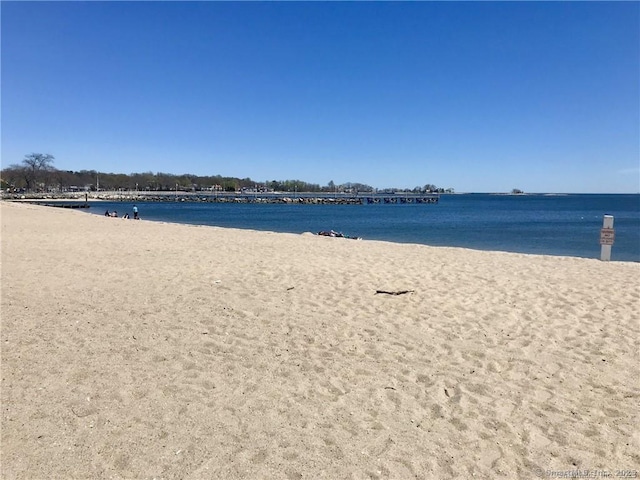 water view with a view of the beach