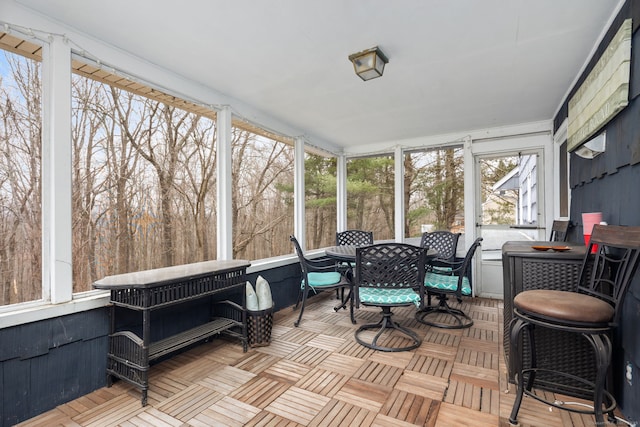 view of sunroom