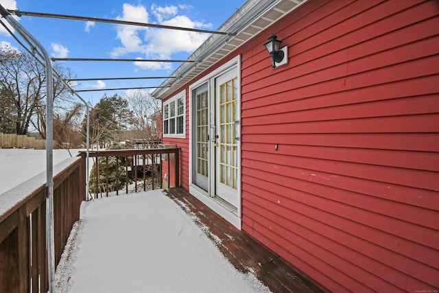 deck with french doors