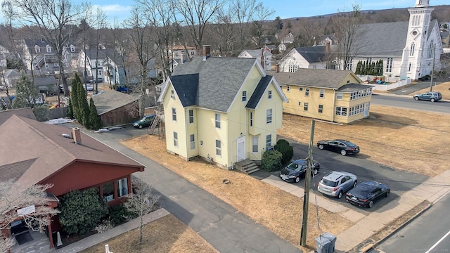 aerial view with a residential view