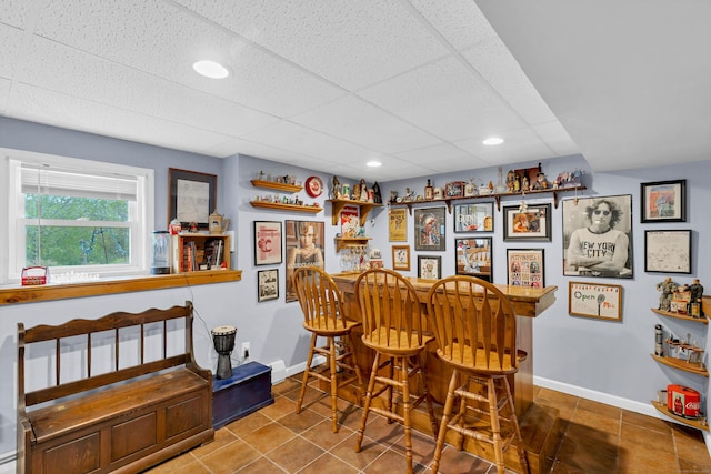 686 W Rd, Salem, CT 06420 - indoor dry bar featuring baseboards, recessed lighting, and tile patterned flooring