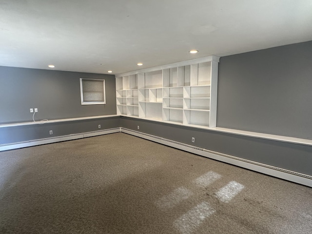 empty room with recessed lighting