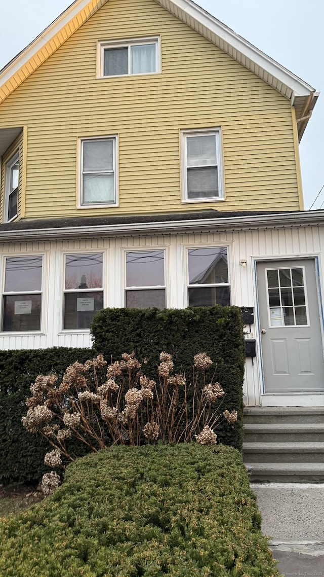 view of front of property featuring board and batten siding