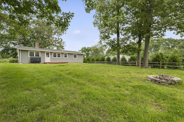 26 Oconnell Rd, East Haddam, CT 06423 - view of yard with a fire pit and heating fuel