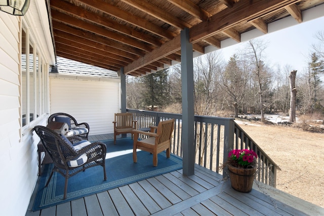 view of wooden terrace