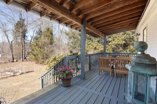 view of wooden terrace