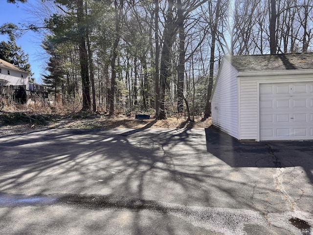 garage with driveway