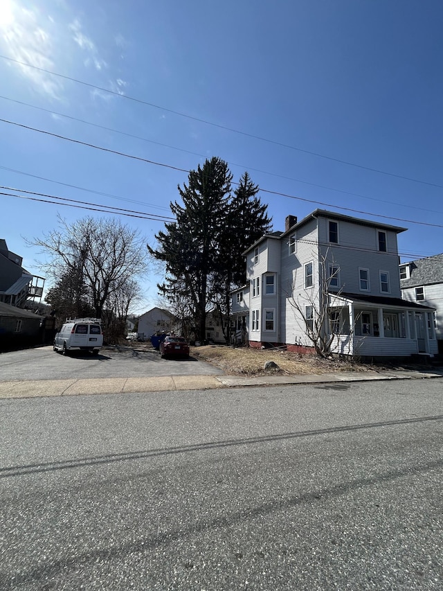 view of street featuring curbs and sidewalks