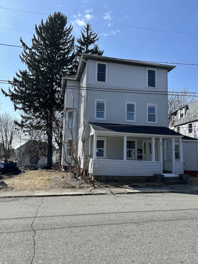 view of front of home with a porch