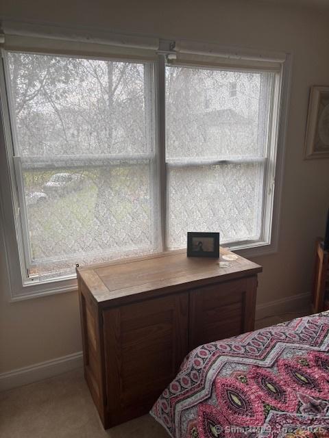 bedroom featuring baseboards and multiple windows