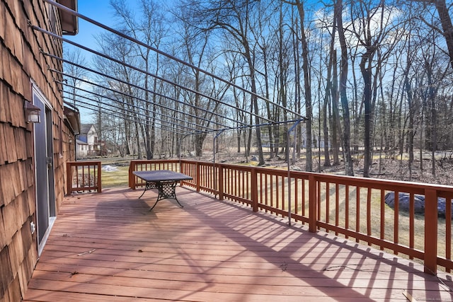 view of wooden terrace