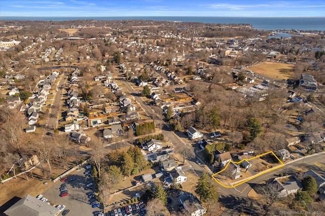 aerial view with a residential view