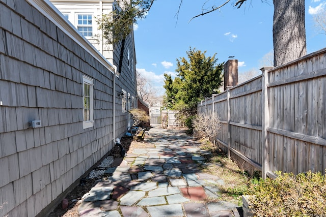 exterior space featuring a patio and a fenced backyard