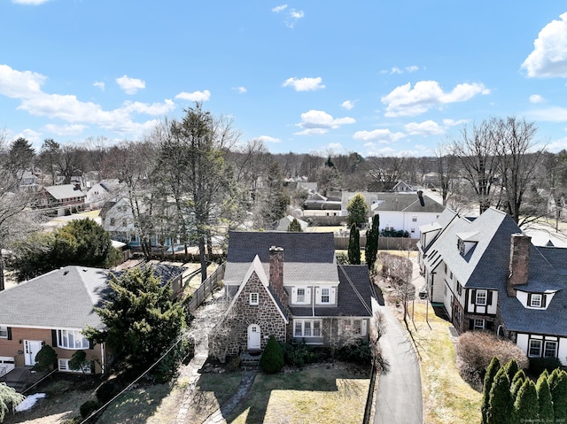 bird's eye view with a residential view