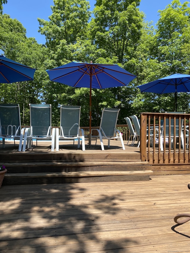 view of wooden deck