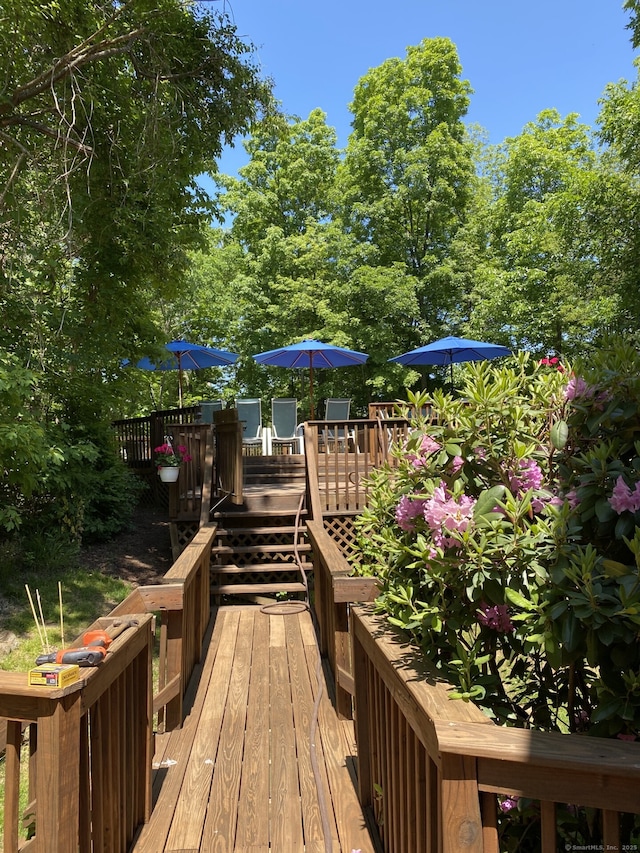 view of wooden deck