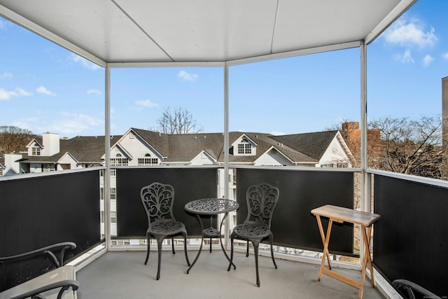 view of sunroom